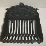Log holder, old cast iron andiron