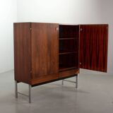 Fristho Franeker Vintage Design Rosewood Cabinet with Glass Handgrips 60s