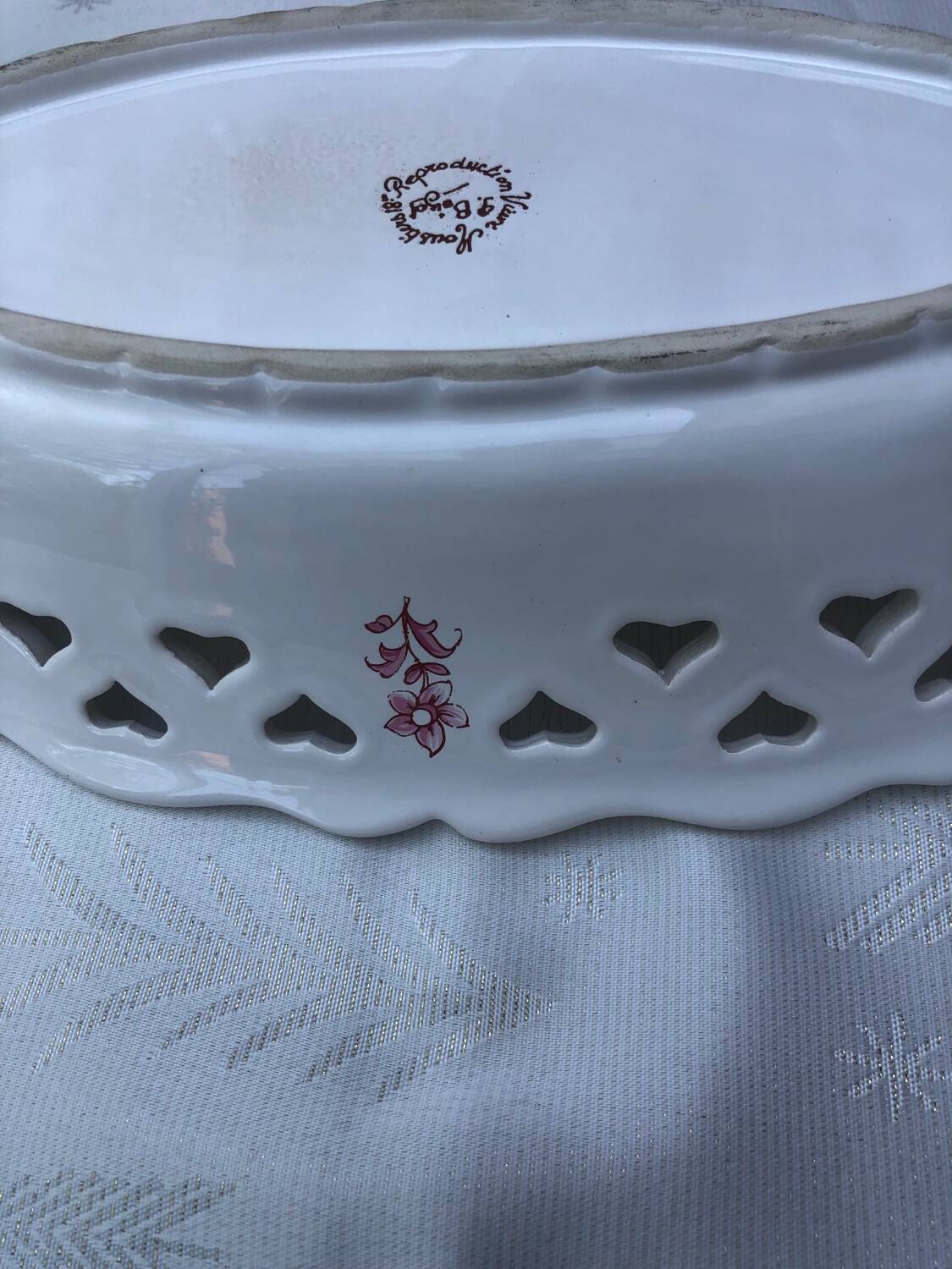 Moustiers fruit dish signed