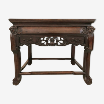 Table d'appoint en bois de fer et marbre de Chine Circa 1900