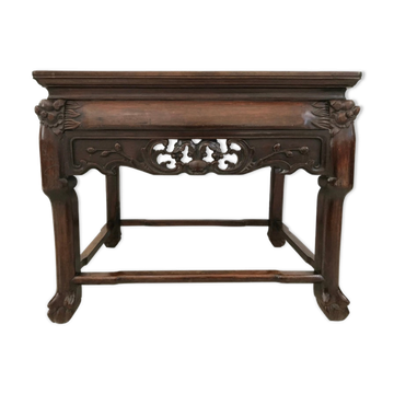 Table d'appoint en bois de fer et marbre de Chine Circa 1900