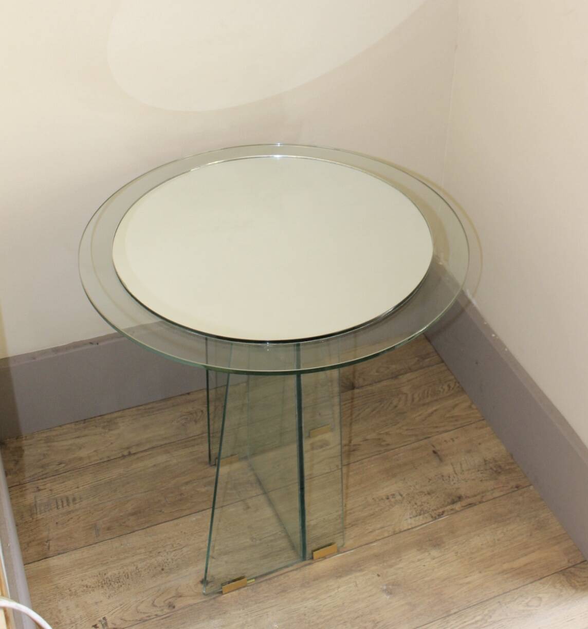 Glass gueridon, 1970