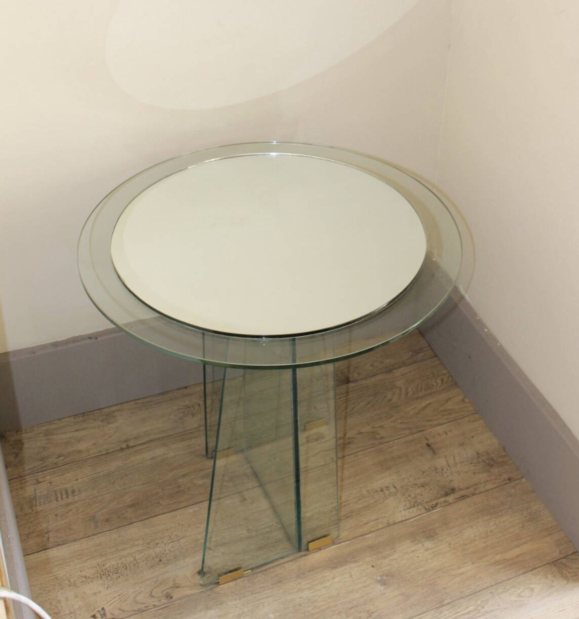 Glass gueridon, 1970