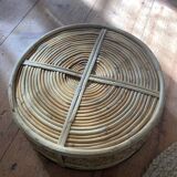 Brass rattan basket