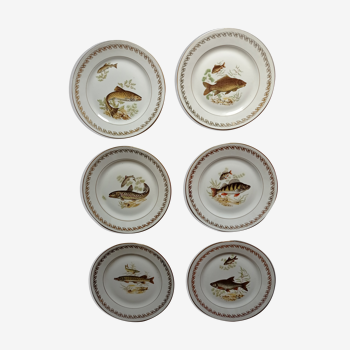 Set of 6 plates Pâte and Enamels from Limoges