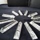 Box of 12 crystal knife holders Oberglas Austria