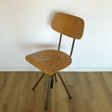 Vintage Office Chair Mid Century Desk Adjustable Swivel Wooden Chair