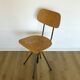 Vintage Office Chair Mid Century Desk Adjustable Swivel Wooden Chair