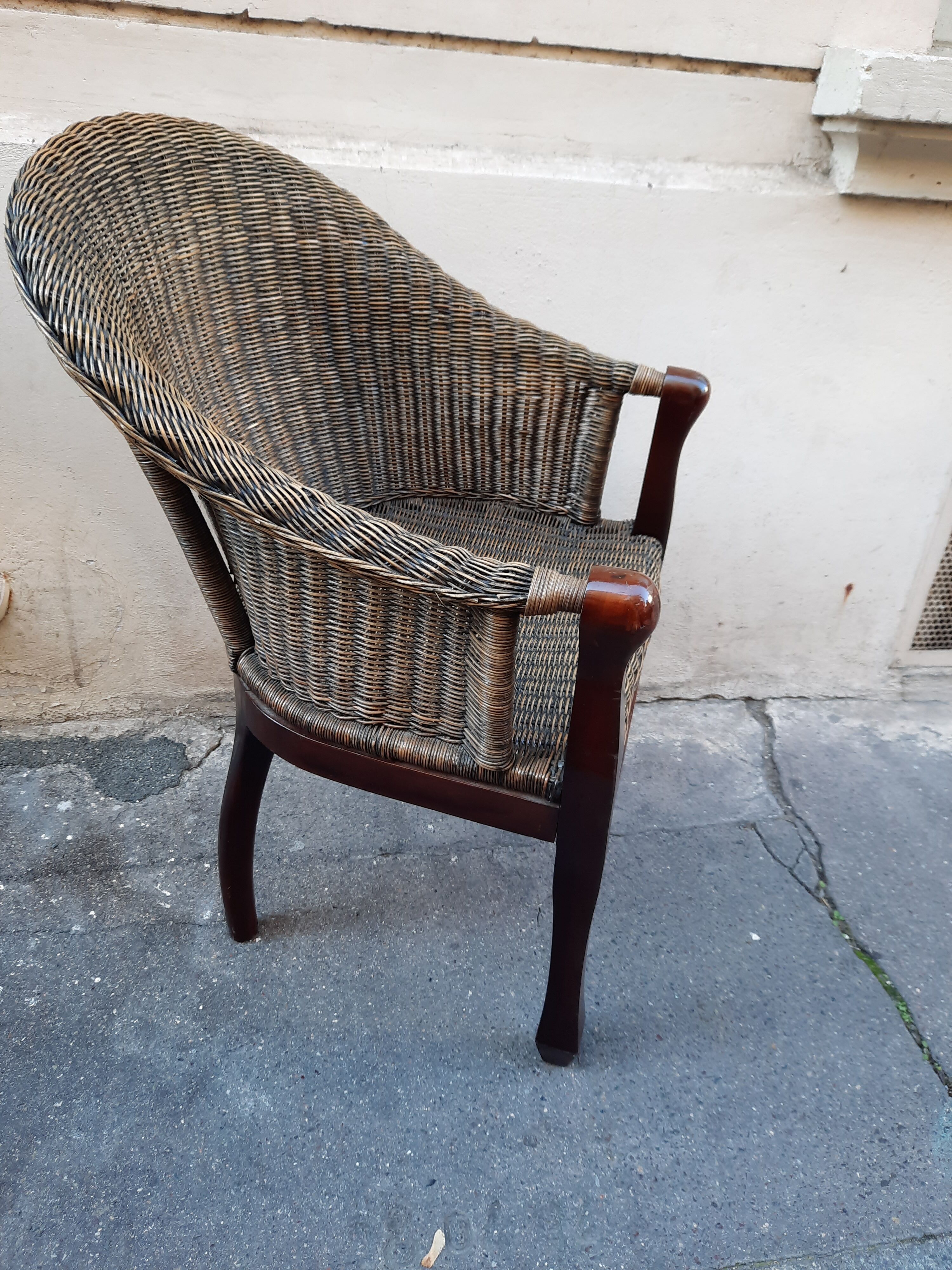 Rattan armchair