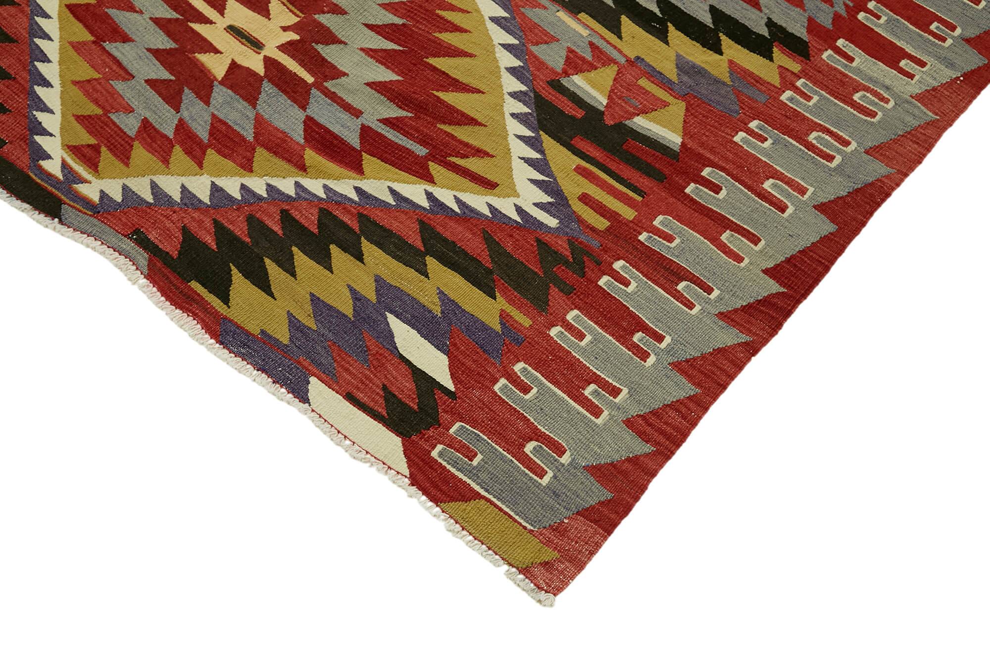 Turkish Handmade Vintage Anatolian Kilim 150 cm x 297 cm