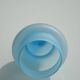 Blue frosted glass bottle/vase on foot