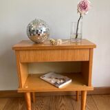 Vintage bedside table pencil feet