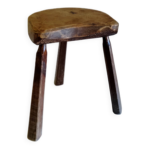 Tabouret tripode en chêne