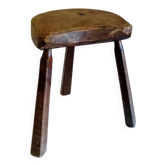 Tripod stool in solid oak - mid 20th century.