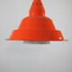 Large orange industrial suspension by Zonca Italy