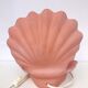Lampe coquillage vintage années 70 couleur corail