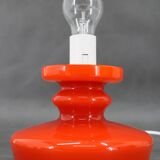 Lampe de table champignon en verre opalin Stepan Tabery des années 1970, Tchécoslovaquie