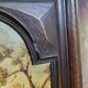 natural wood trumeau with oil painting on panel