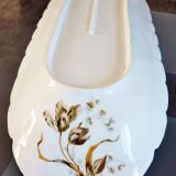 Long fish and meat dish, 19th century, Haviland Limoges porcelain, 66cm