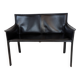 Italian designer leather bench, Enrico Pellizzoni