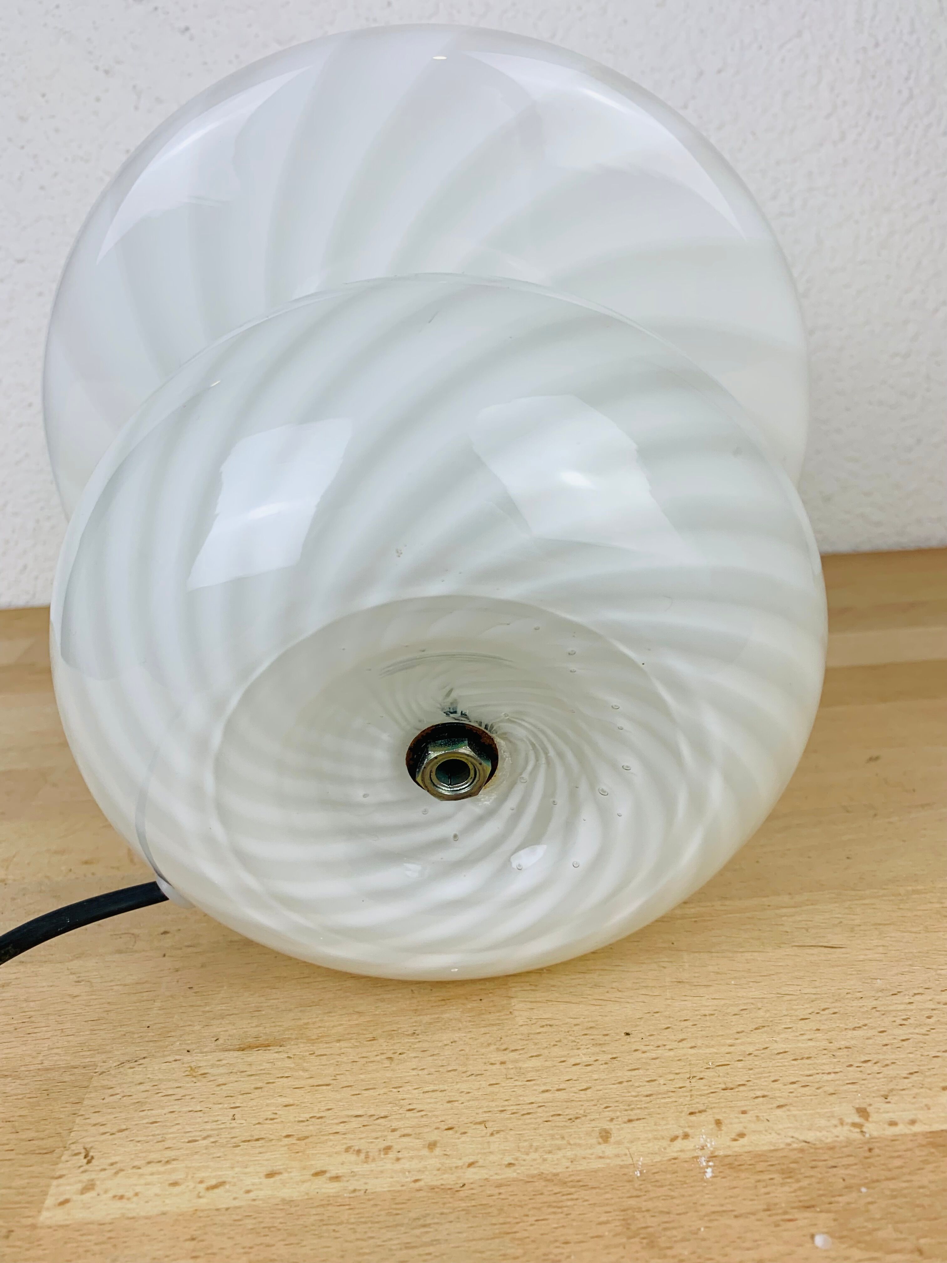 Mushroom lamp Murano white 70's