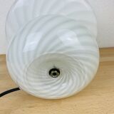 Lampe champignon Murano blanche 70