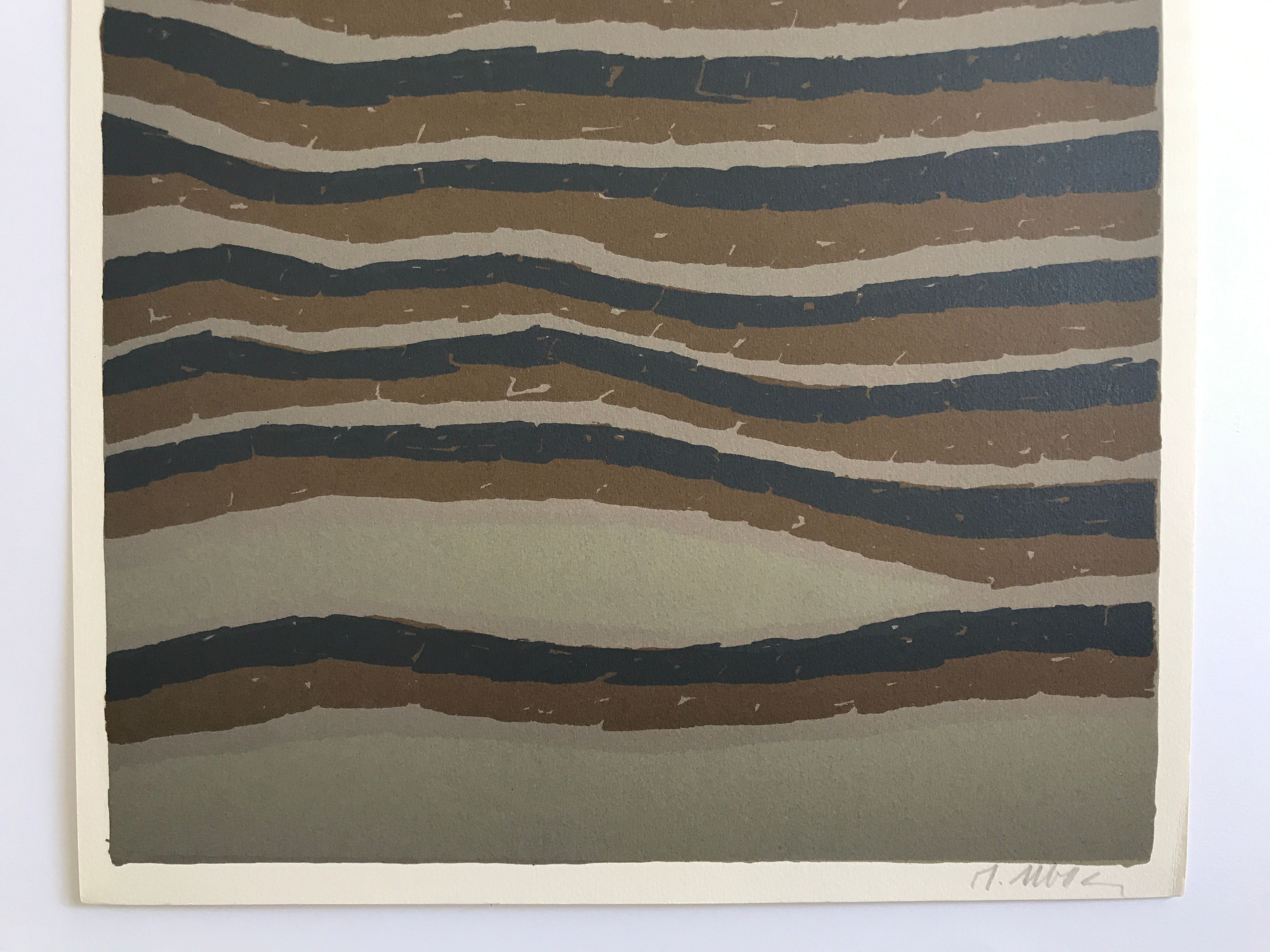Original lithograph signed by Raoul UBAC, Routes, 1978