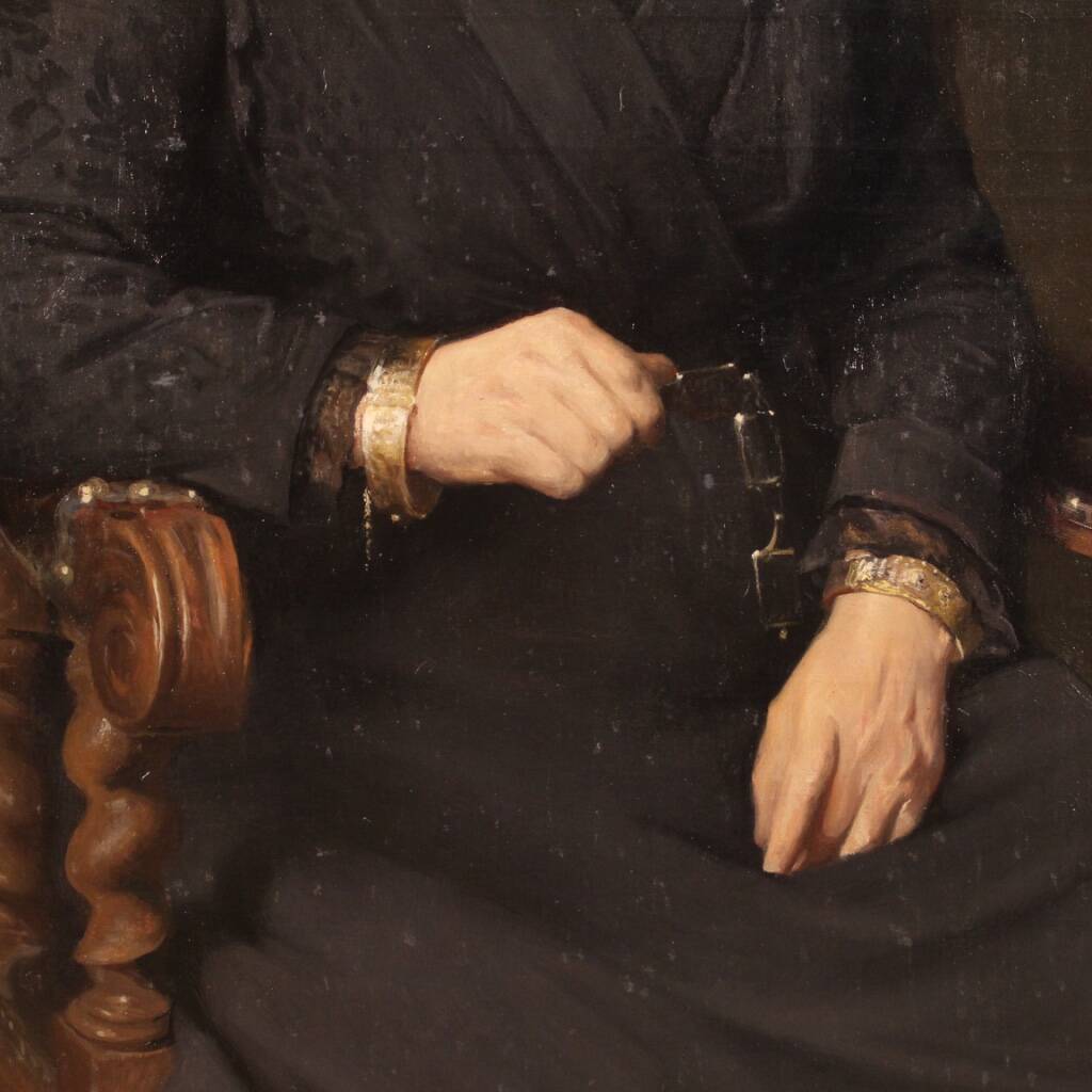 Portrait d'une dame belge daté de 1920