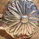 Vintage hand mirror set and silver metal brush