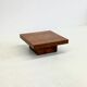 Square coffee table by Fratelli Turri with burl wood