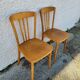 Pair of monobloc bistro chairs