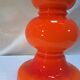 Vintage lamp foot in opaline orange double fires-years 70
