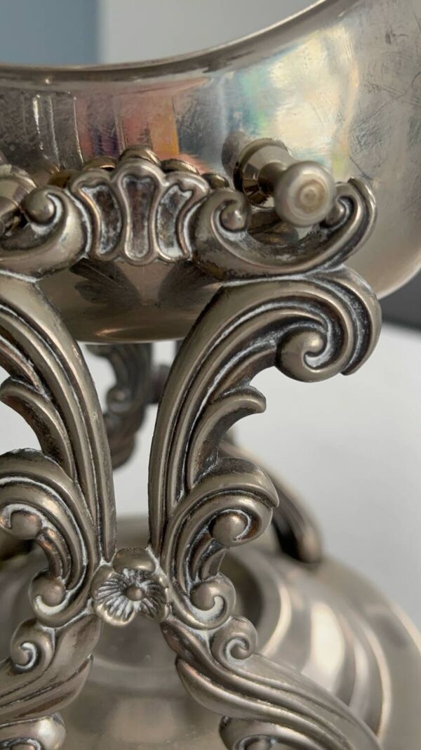 Saucière royale en métal argenté – style baroque chic