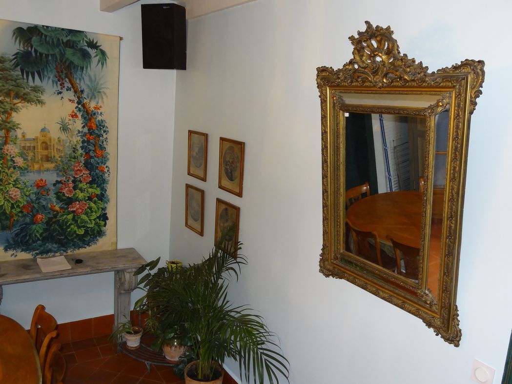 19th century golden stucco parcloses mirror 89x130cm