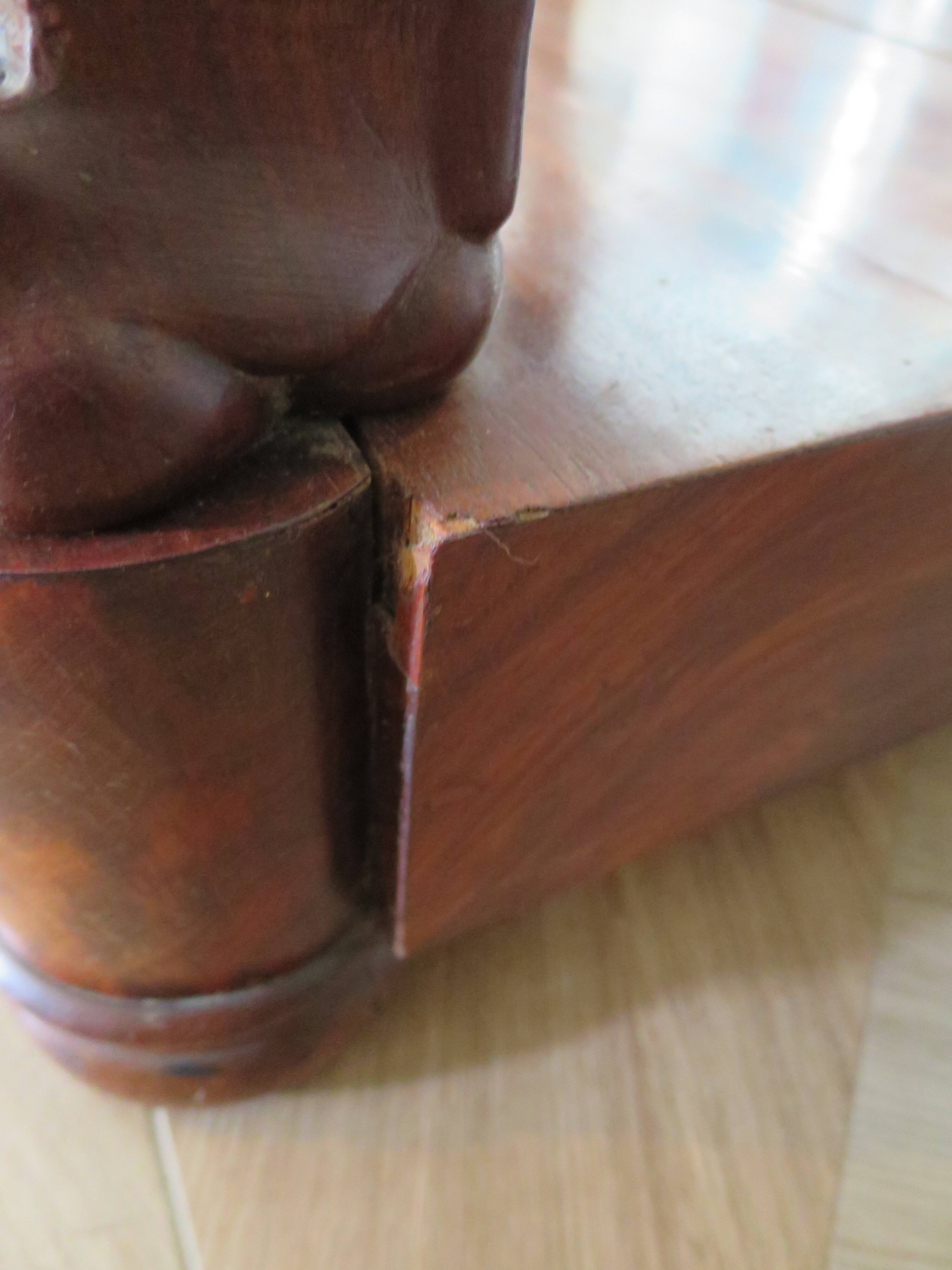 console-style empire/restauration-à crosses-fond de miroir-pieds griffes