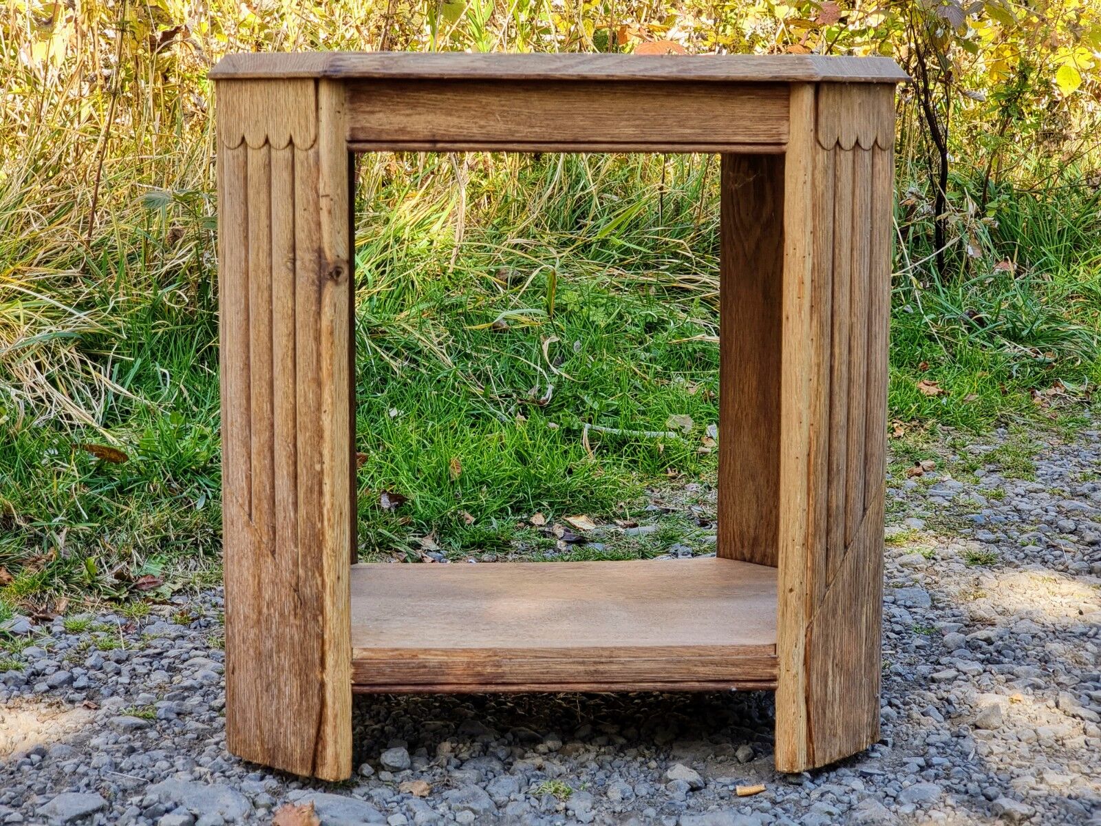 Old French oak side table