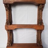 Boat shelf 3 levels in wood and rope
