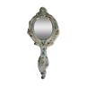 Ancien miroir à main faïence clamecy roger colas antique french hand mirror