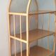 Shelf of the 70s in rattan and wicker wood