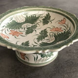 Round decorative porcelain cup hand painted floral decoration Thailand