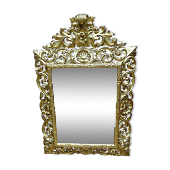 Miroir en bois doré XIXème