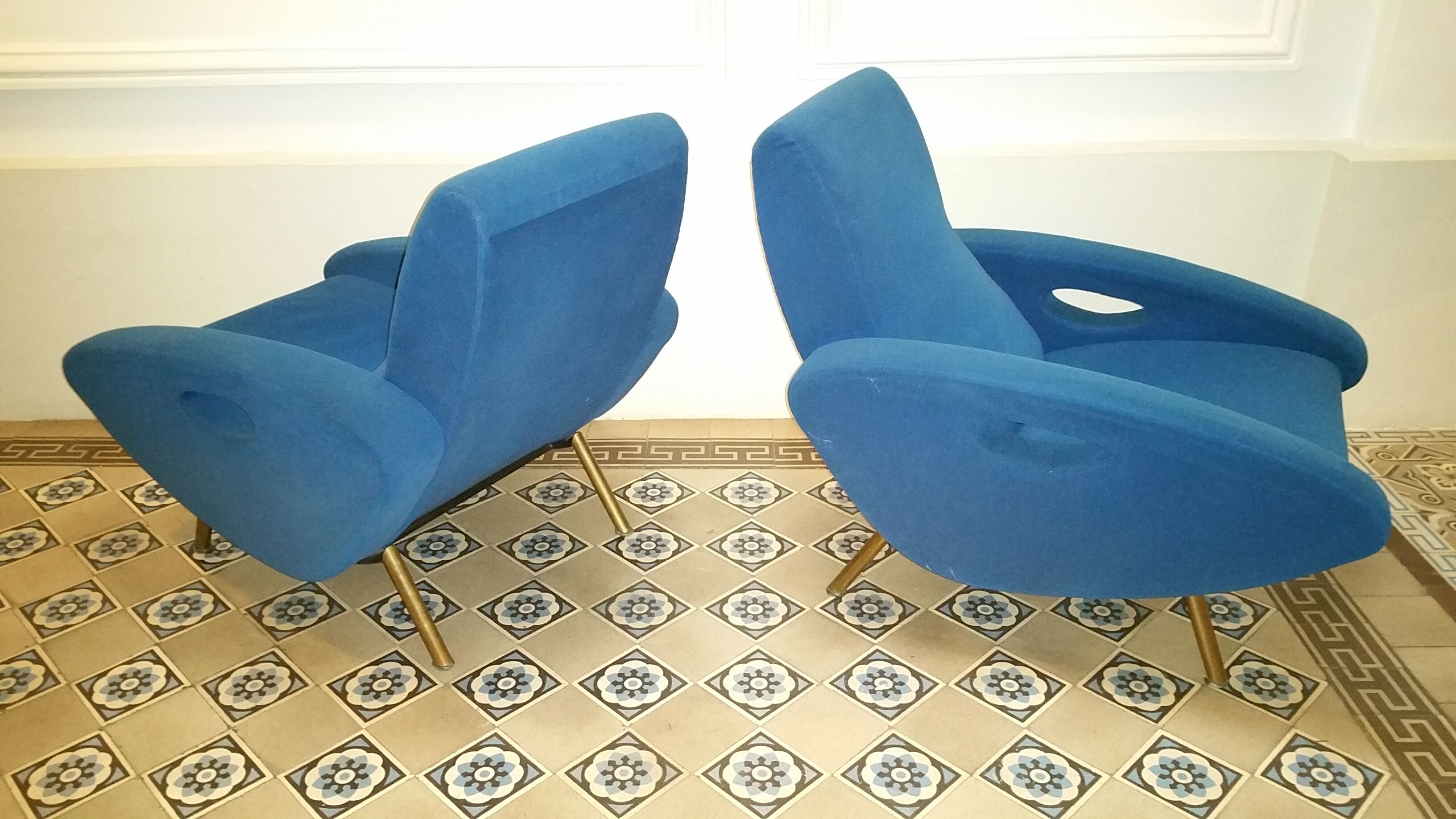1/2 rare club chairs lounge chair François Letourneur for Maurice Mourra 1955