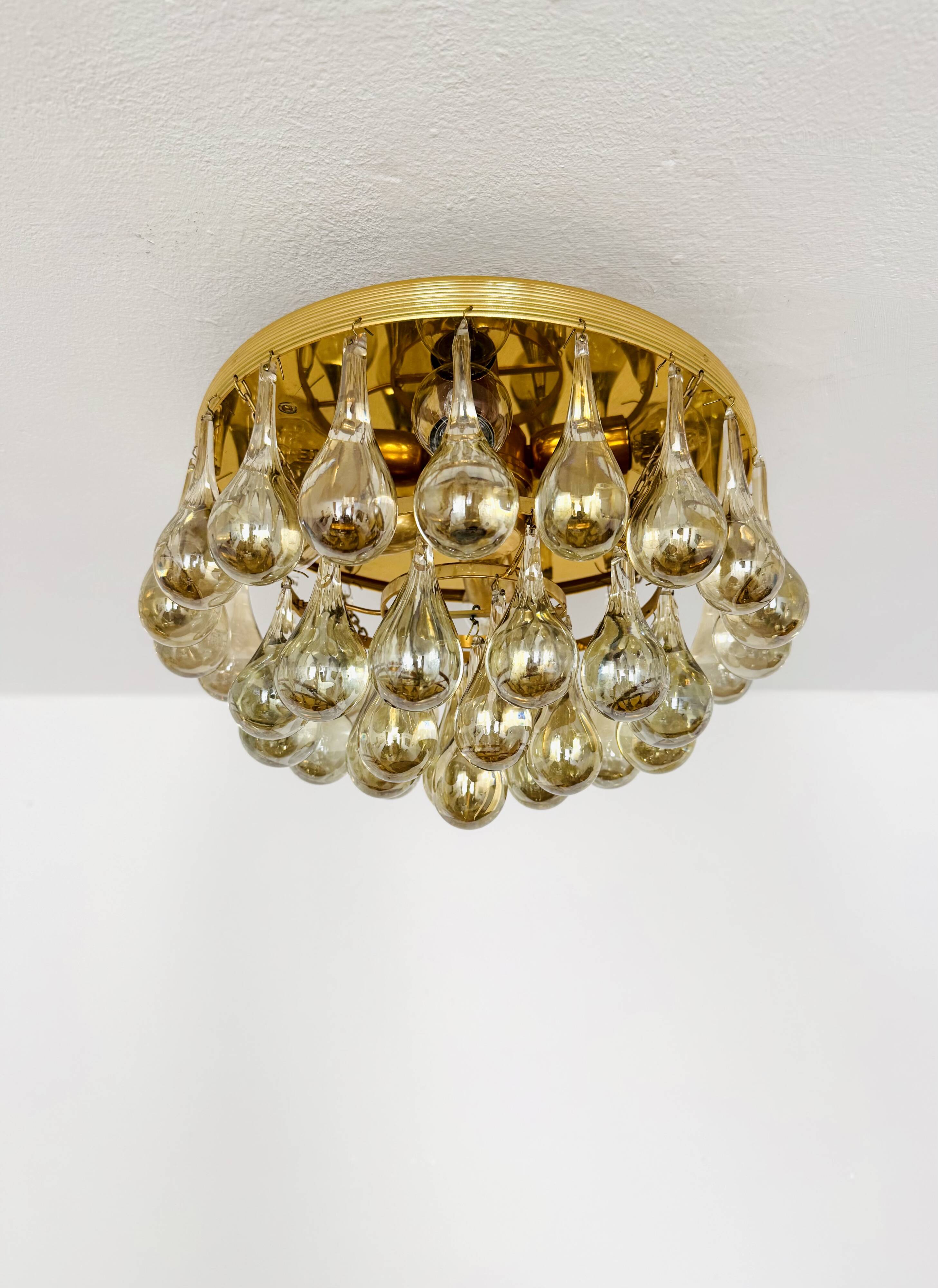 Flush Chandelier by Ernest Palme