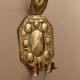 Pair of Large Early-Century Sweden Brass Sconces