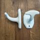 set of 4 porcelain bathroom hooks