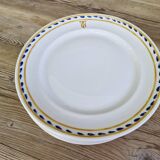 9 assiettes anciennes Théodore Haviland, estampillées et monogrammées