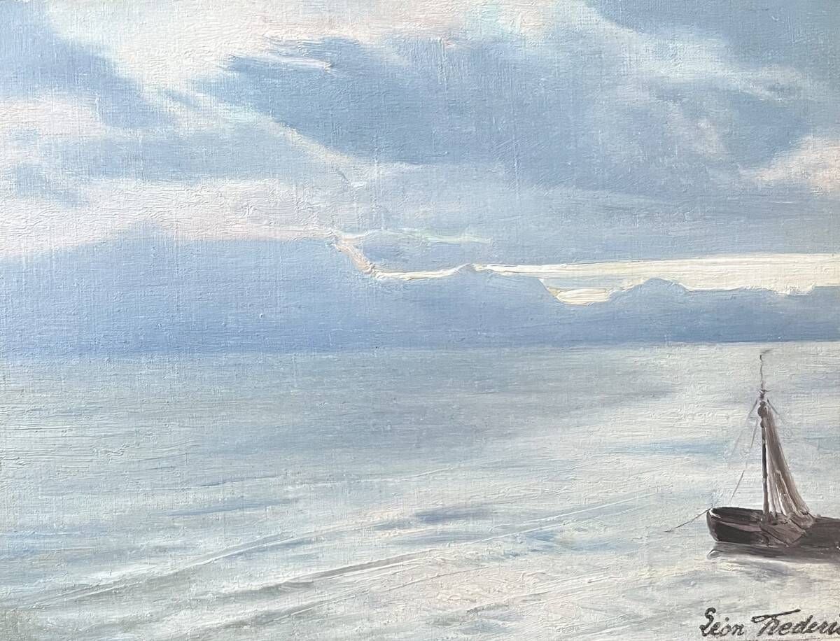Léon Frédéric (1856-1940) Seascape, Heyst, oil on canvas signed