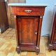 Pair of Napoleon III bedside tables in mahogany and marble