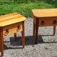 Pair of vintage bedside tables from the 70s in solid pine