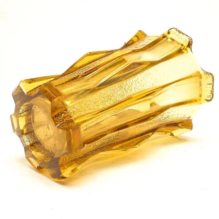 Vase moderne du milieu du siècle, en verre pressé, Belgique, années 1950
